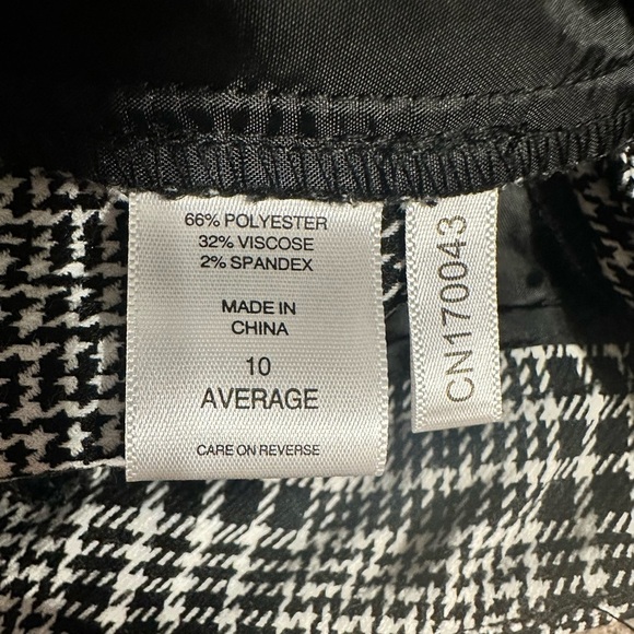 New York & Co Womens Size 10 Average Houndstooth Pattern Career Pants Boot Cut - Picture 5 of 14
